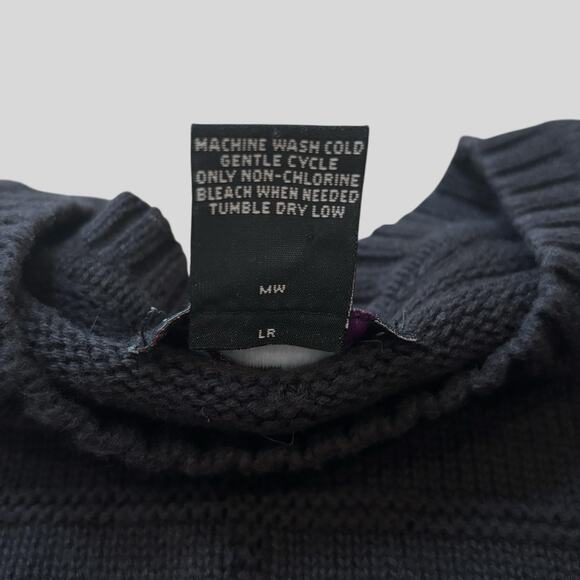 Vintage Colours Alexander Julian Sweater Mens Large Windowpane Black Grandpa Dad - Picture 5 of 7